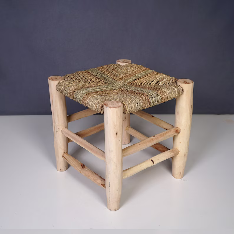 Moroccan Wooden Stool H021