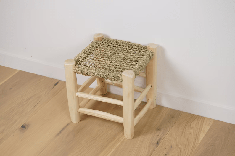 Moroccan beldi stool in wood