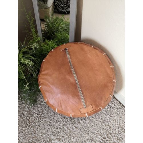 Moroccan leather poufs P059